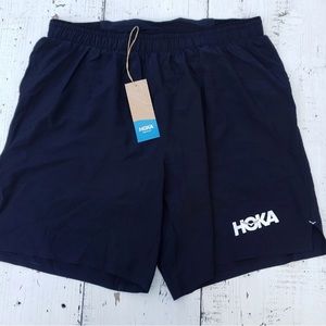 Hoka One One Glide 7" Black Running Athletic Shorts